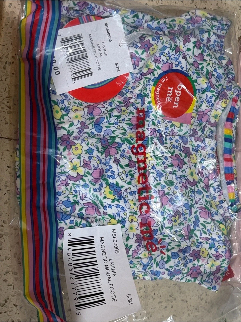 Magnetic Me Floral One-Piece Pajamas in Pink, Blue, Green, Yellow